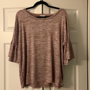 Pink bell sleeve top